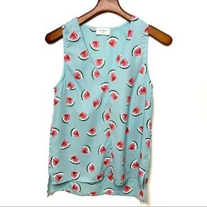 EVERLY Watermelon Sleeveless Blouse Top Small